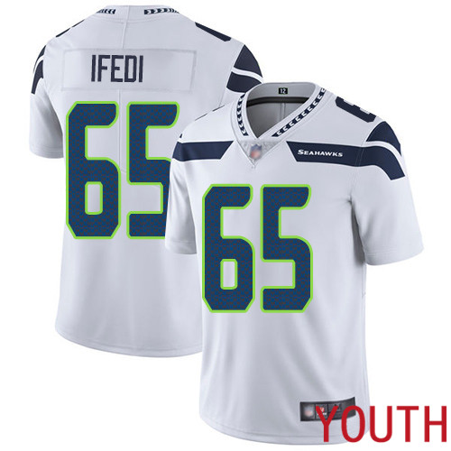 Seattle Seahawks Limited White Youth Germain Ifedi Road Jersey NFL Football 65 Vapor Untouchable